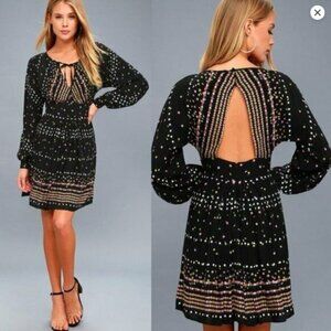 FREE PEOPLE Boho Fit Flare swing mini dress XS